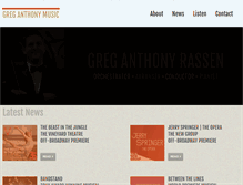 Tablet Screenshot of greganthonymusic.com